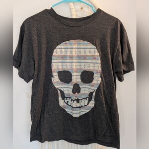 Dark Gray Vans Skull Graphic T-Shirt